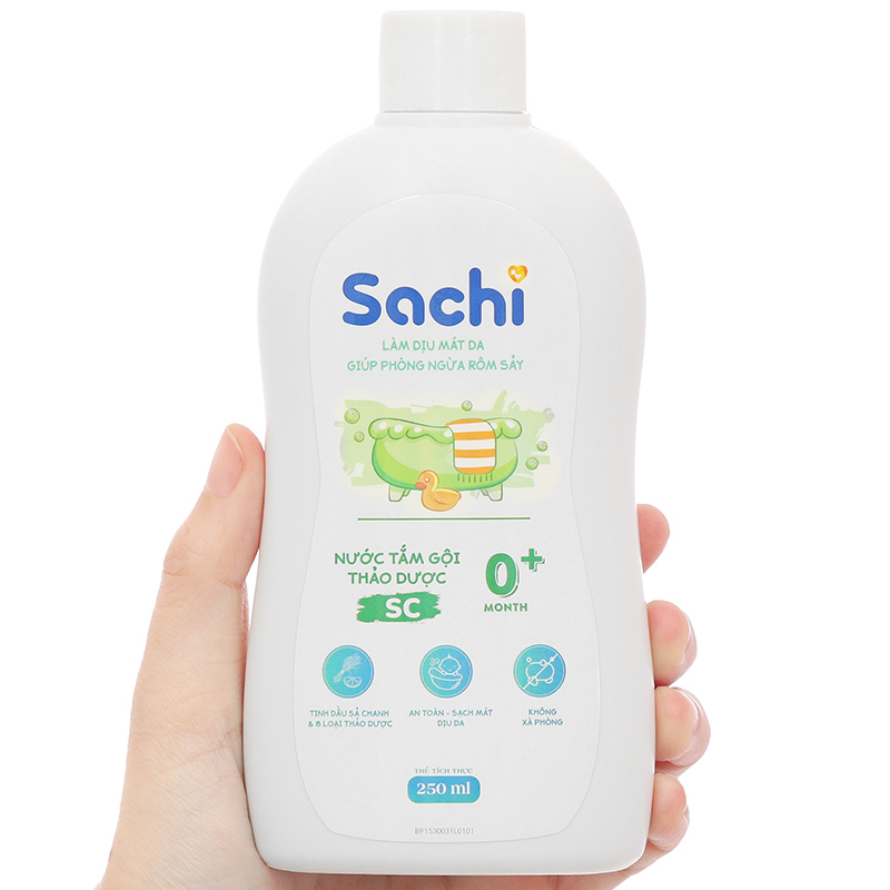 Nước tắm thảo dược Sachi hương tràm, giúp ngăn rôm sảy chai 250ml - 28